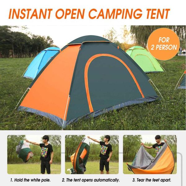 

tents and shelters foldable waterproof single-door to-build automatic quick-opening outdoor travel camping tent beach sun shelter 4 col