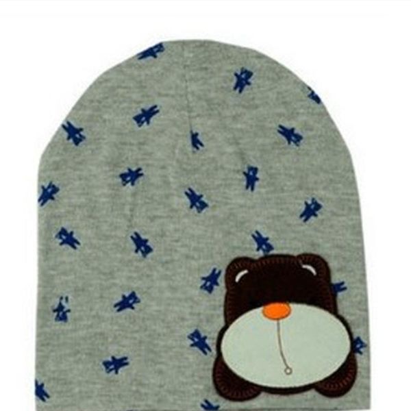 

caps & hats animal print for boys children baby hat cotton warm beanie elastic cartoon born accessories, Yellow