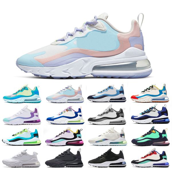 

original react running shoes man woman triple white bauhaus oracle aqua electro green cream blue bright violet dusk purple easter size 36-45