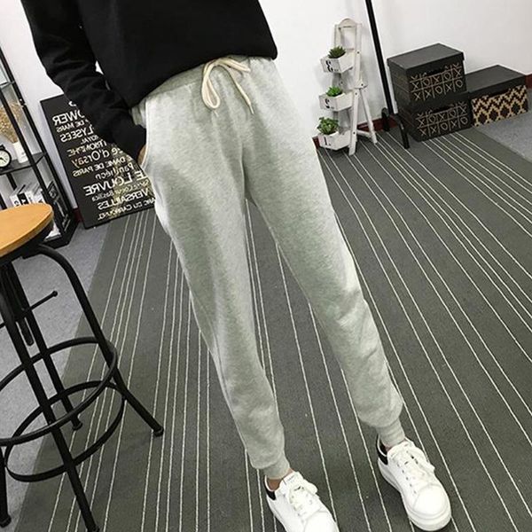 

women's pants & capris women p[ants fashion casual trousers plus size loose solid simple style 2021 femme, Black;white