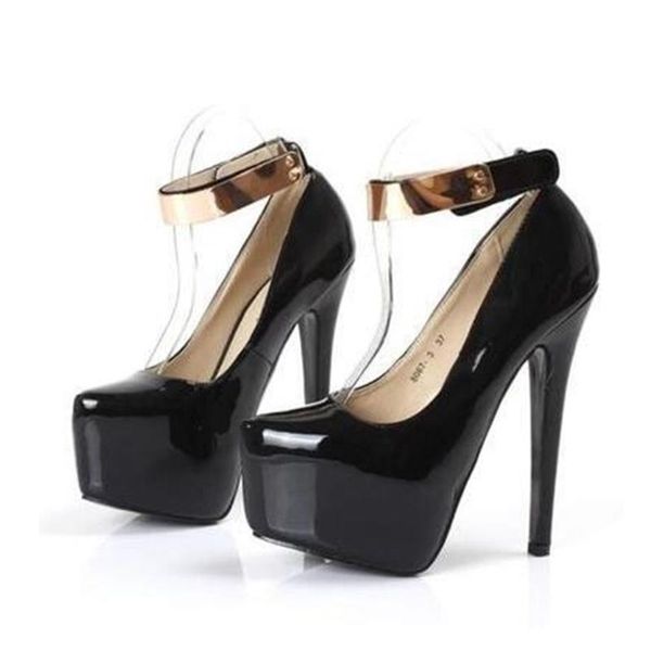 

sandals platform fluorescence color pumps round toe thin heel super shallow high party night club shoes, Black