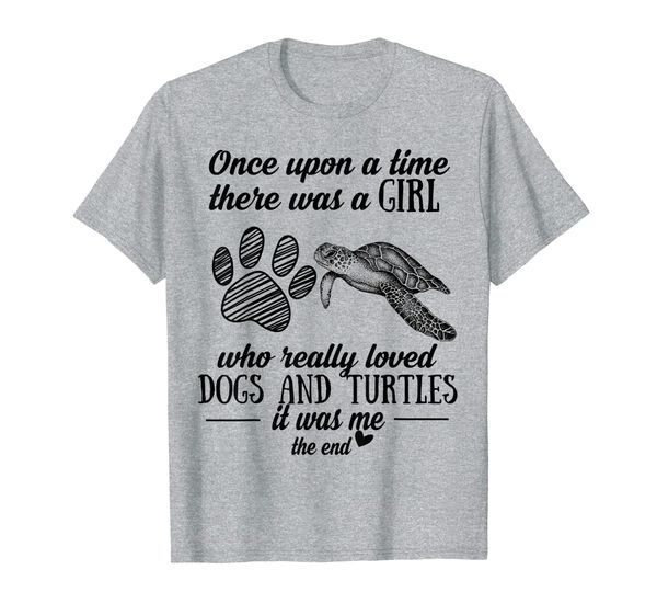

once upon girl who really loved dog and turtle t-shirt, White;black