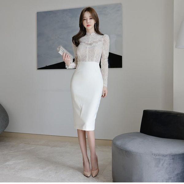 

casual dresses coigarsam fashion lace women dress white 2188, Black;gray