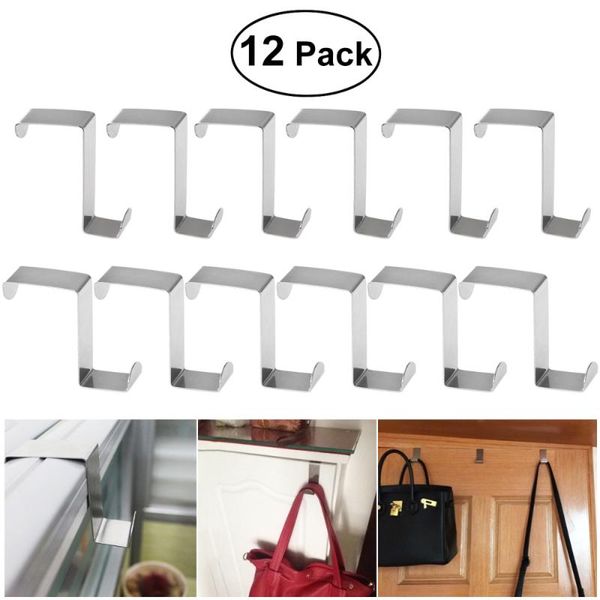 

mz 12pcs stainless steel z-shaped hook for kitchen cabinet cloth towel bag hanger space saving
