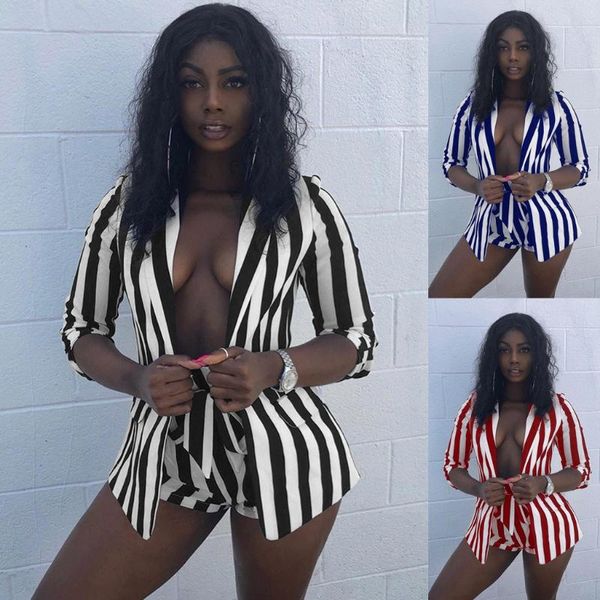 

two piece dress women personality striped business suit shirt short pants casual pieces elegant t hip package 2 pcs set, White