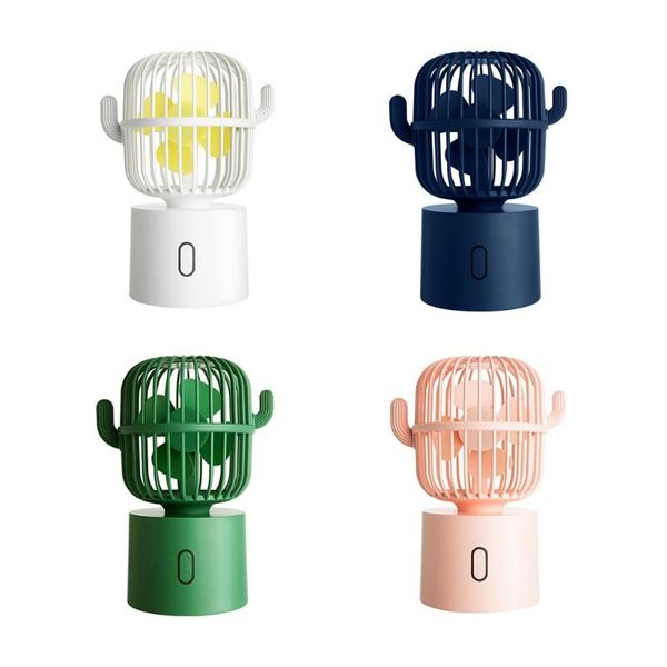 

cactus mini handheld table rechargeable 80 degree auto rotation 3 speeds for room home office outdoor travel