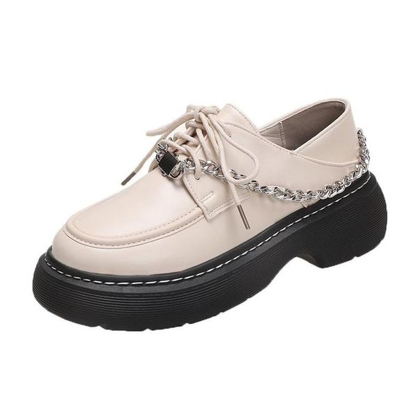 

dress shoes women's mid-heel platform 2021 fall fashion chain pumps comfortable mary jane casual zapatillas mujer, Black