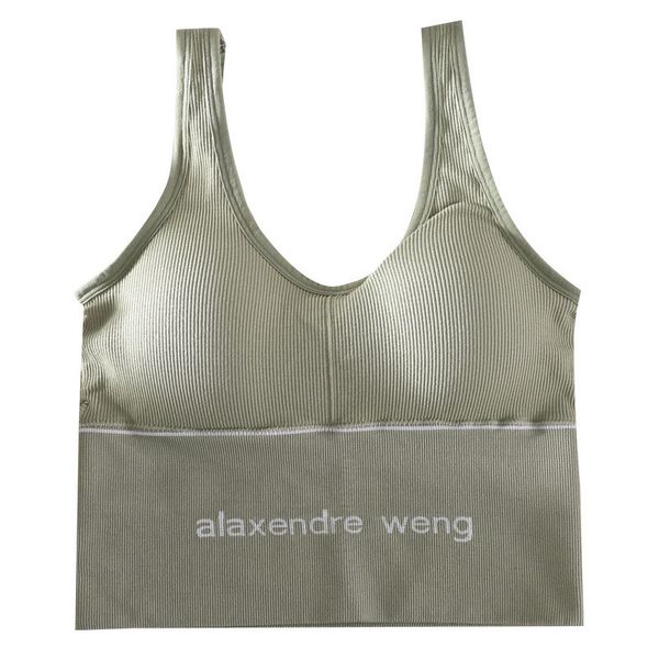 

korean hyun a same yoga sport bra racerback crop tank aw sleeveless shockproof underwear  for women m2