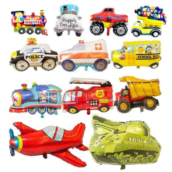 

large vehicle car train film children's toy party aluminum foil balloon