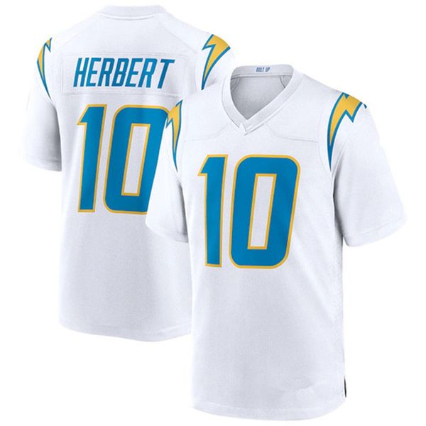 

10 justin herbert 13 keenan allen los 97 joey bosa angeles navy chargers33 derwin james 30 austin ekeler asante samuel jr football jer, Black;red