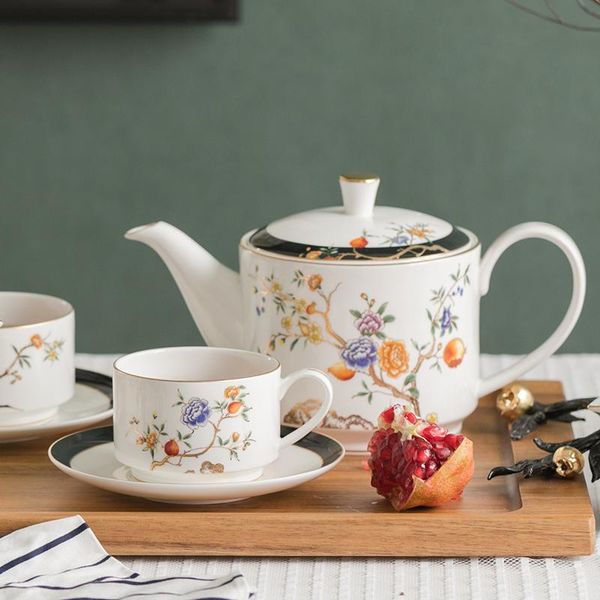 

mugs bone china coffee set luxury porcelain tea advanced pot cup ceramic mug sugar bowl creamer teapot drinkware