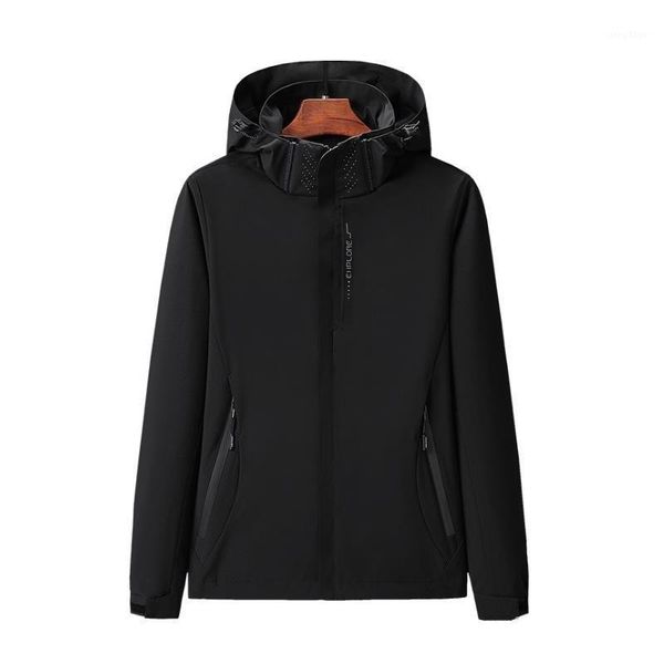 

men's jackets women's soft shell windbreaker jacket hooded waterproof breathable camping coat climbing fishing outdoor, Black;brown