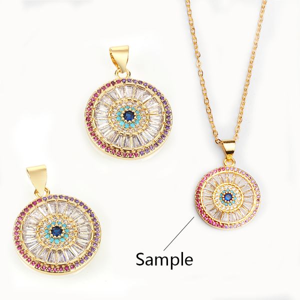 

gold sun pendants charms for jewelry making vintage copper zircon cz crystal diy necklace boho charm accessories fashion jewelry, Bronze;silver