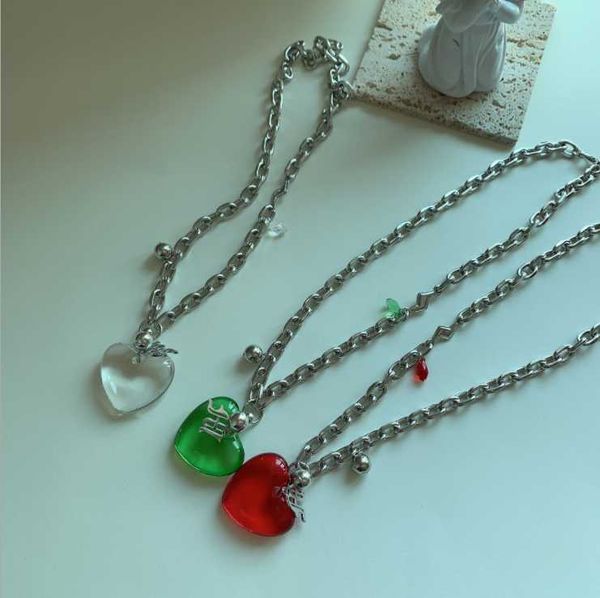 

chains necklace ring combination set love lock thin chain clavicle, Silver