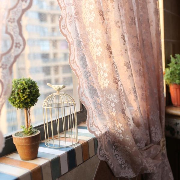 

curtain & drapes retro floral gauze lace beautiful partition