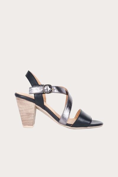 

sandals bueno black leather women 's high-heeled