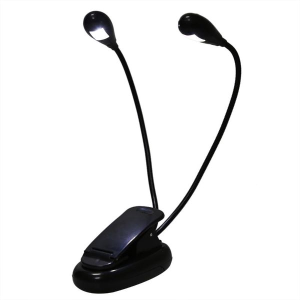 

book lights ksol black clip on 2 dual arms led flexible music stand light lamp