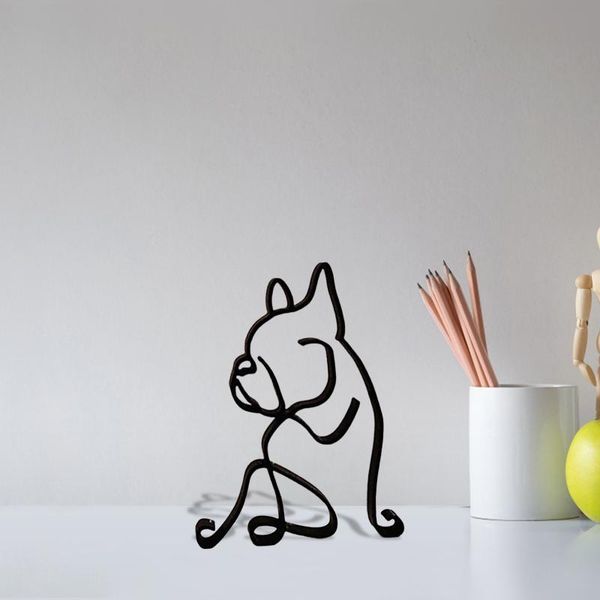 

garden decorations dog minimalist art sculpture modern creative ornaments for home living room wall decor