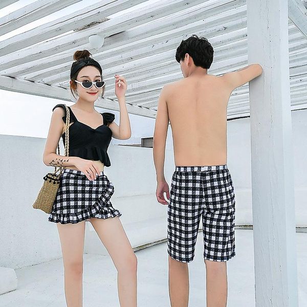 

one-piece suits swimsuits woman swimwear women tankini women's girls swimming suit swim two pieces 2021 korean lovers split pants skirt