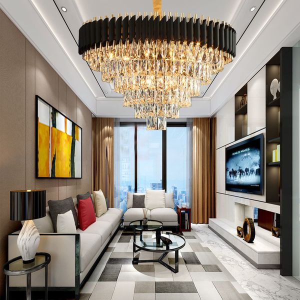 

2021 new casa decorao mordern igreja luxo lustre de cristal lmpada para sala estar do l palcio luminrias ihy4