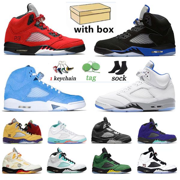

with box mens trainers jumpman 5 5s basketball shoes black muslin sneakers unc raging alternate grape what the oklahoma men sports anthracit, White;red