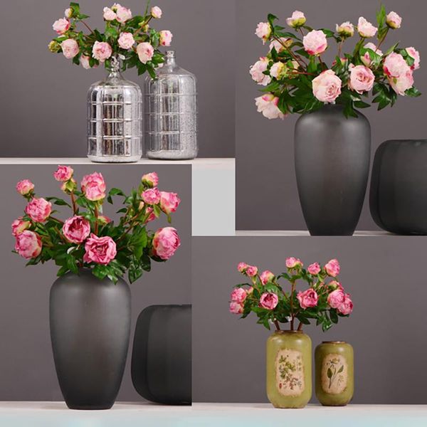 

decorative flowers & wreaths single branch moisturizing rose peony flower for living room coffee table decoration wedding bouquet fake
