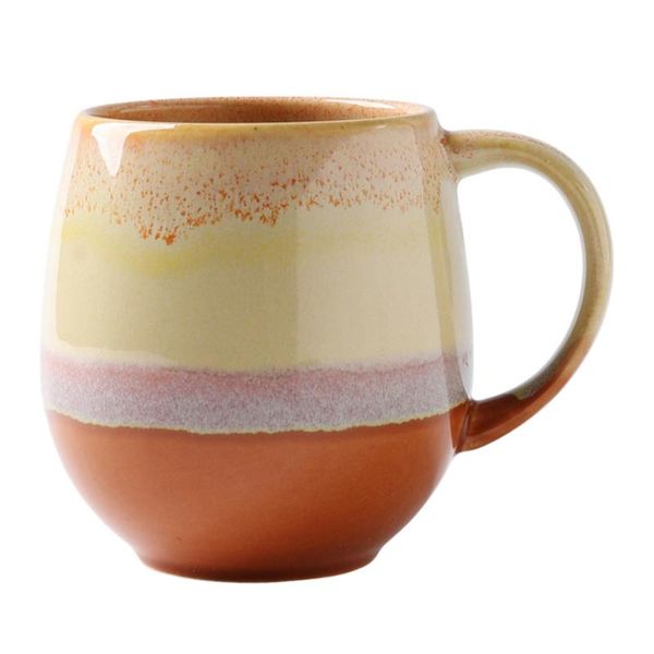 

mugs 1pc american retro coffee cup creative mug ceramic (yellow)