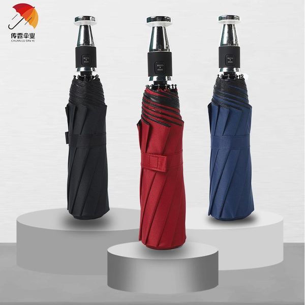 

umbrellas folding car umbrella business men's three fold sunscreen automatic