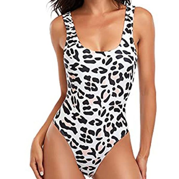 

women's swimwear summer women one piece leopard printed monokini bandage bathing suit push up padded bikini swimsuit 2021, White;black
