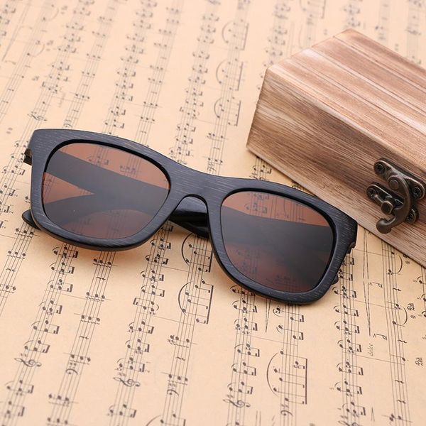 

sunglasses 2021 handmade luxury men polarized vintage bamboo wood women with glasses case, White;black