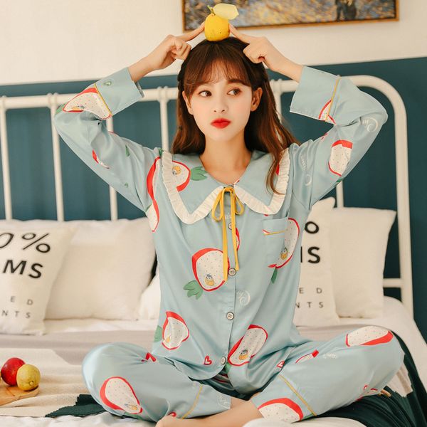 

sweet 2pcs spring pajamas f2gn, Black;red
