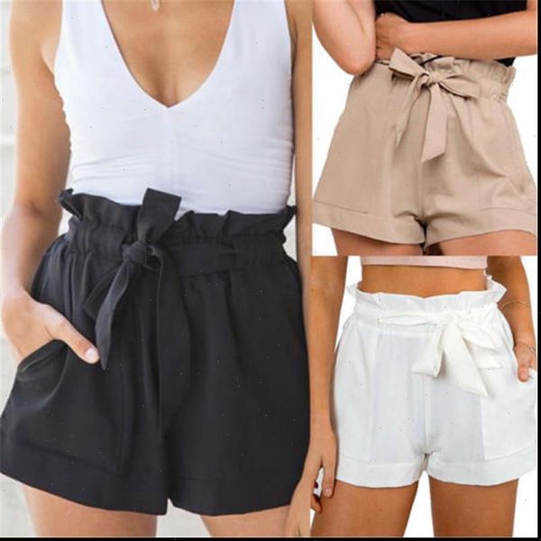 

2021 summer shorts women fashion short pants office lady casual shorts solid color beach trunks feminino, White;black
