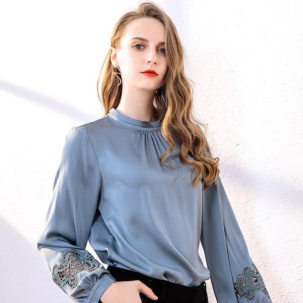 

women's jackets jackets designer runway blouses spring women stand neck hollow out embroidery long sleeve red pink blue silk lar1, Black;brown