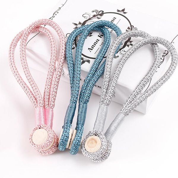 

double rope braided curtain buckles thick rope magnet curtains tieback magnetic curtain holder accessories home decor
