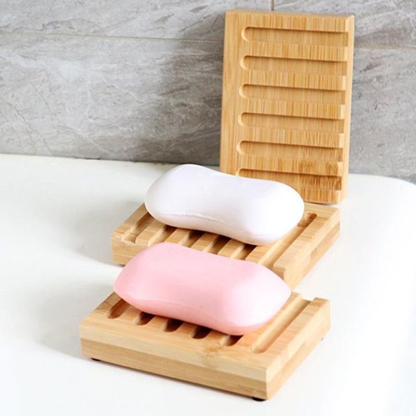 

soap dishes bamboo wood tray eco-friendly natural bathroom shower dish storage stand holder products