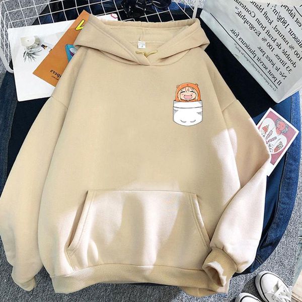 

women's hoodies & sweatshirts himouto pocket umaru-chan hoodie women fashion cartoon korean harajuku female kawaii clothes hood sweatsh, Black