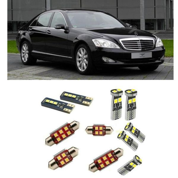 

emergency lights car accessories led interior light kit for w221 s-class 2005 - 2013 error white 6000k super bright