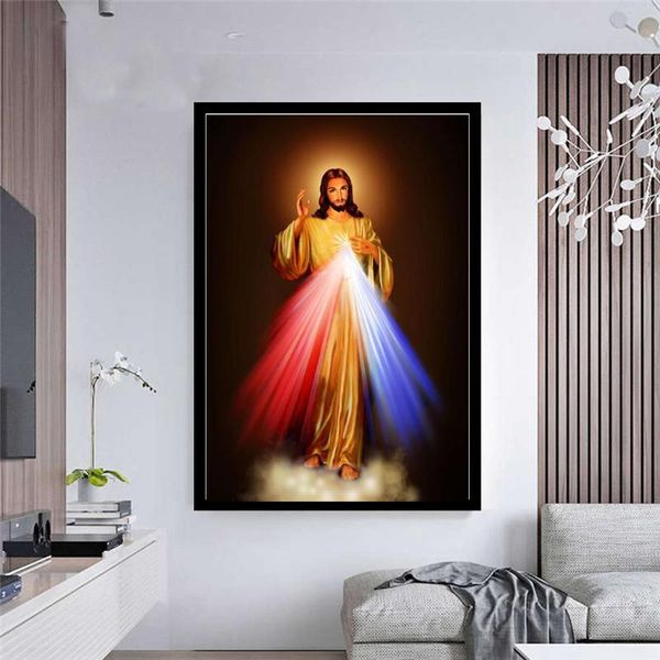 

diamond painting religious jesus diy 5d cross stitch embroidery full square round home decoration gift