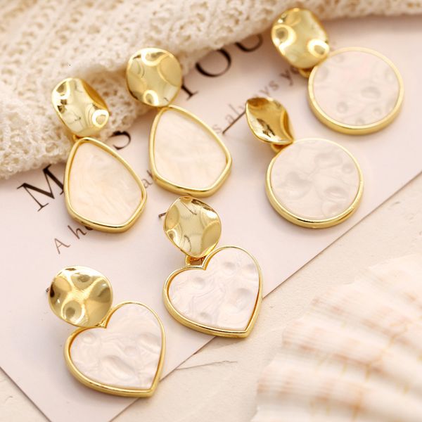 

charms earrings creative simple sequins acrylic for women, Golden