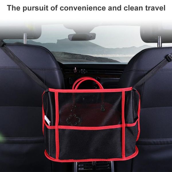 

car organizer handbag storage mesh net holder auto side pouch cargo truck bag