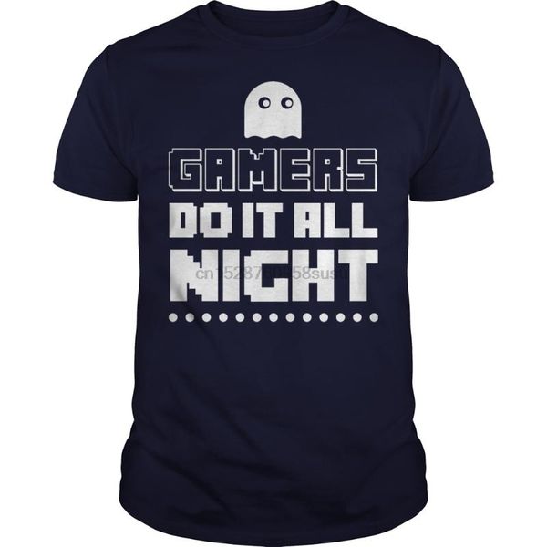 

men's t-shirts men tshirt short sleeve gamer do all night shirt hoodie one neck women t-shirt, White;black