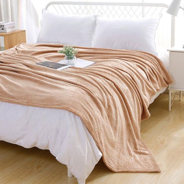 

blankets flannel fleece blanket fluffy bed throw for beds fuzzy solid color soft lightweight microfiber bedding plush tv