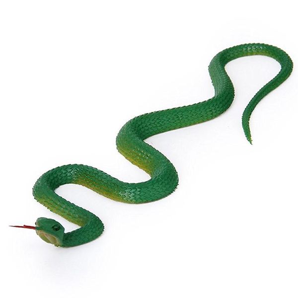 

party masks simulation soft plastic toy snake rubber tip - green