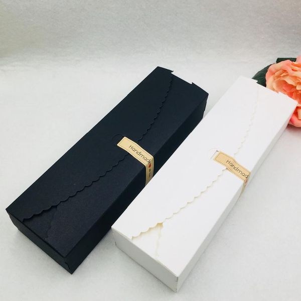 

30pcs/lot 23x7x4cm kraft paper boxes diy white /brown/black paper boxes packing gift box for cookies /candy /chocolates jllljr