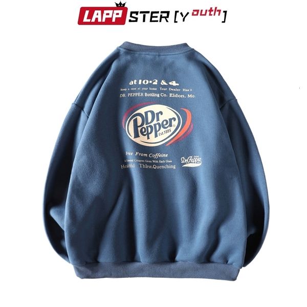 

lappster-youth men oversized graphic hoodies 2021 fall mens harajuku korean fashions sweatshirts hoodie hip hop colorful hoodie cx200723, Black