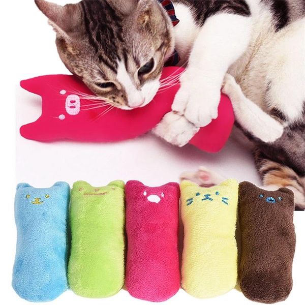 

cat toys mini teeth grinding cartoon pet catch chew pillow funny interactive plush toy kitten supplies playing