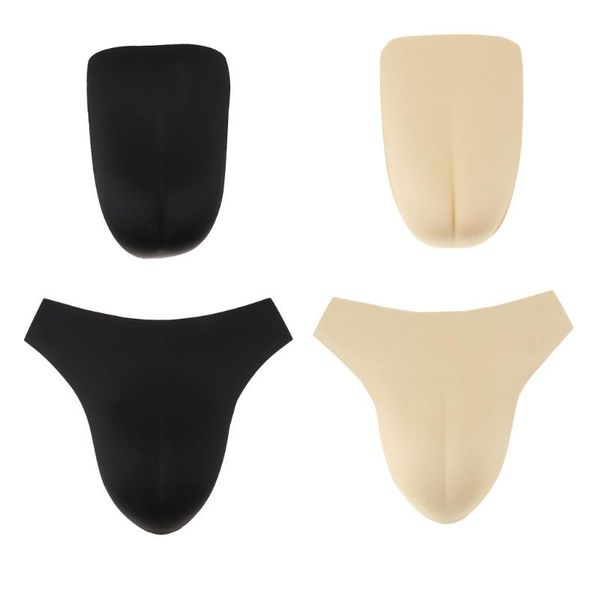 

underpants men underwear insert pad hide sponge crossdresser cosplay, Black;white