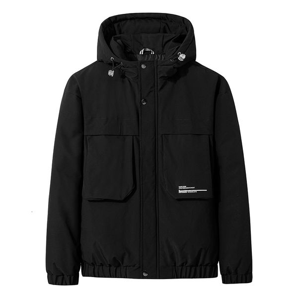 

winter new down parka waterproof warm cape fat duck dogs jas men catoon outdoor with hooded, Black