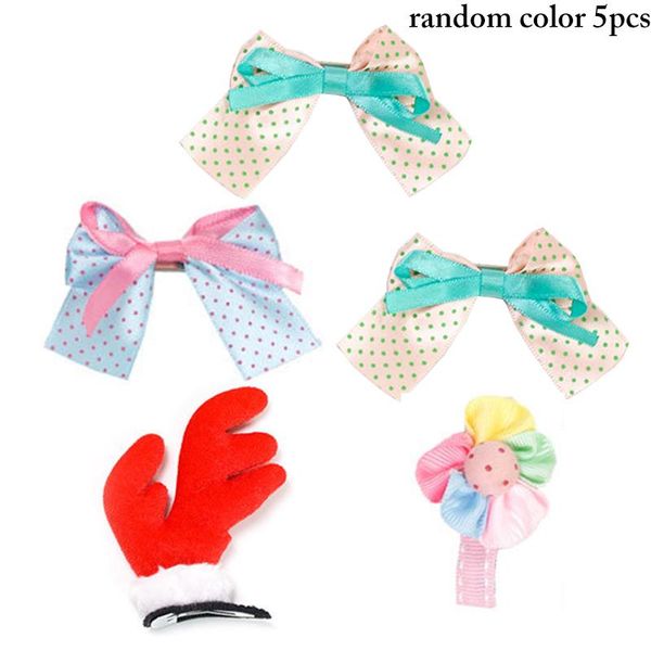 

5pcs/set hairpins for dogs puppy bow cat hair clips pet hair accessories dog grooming pet clip accessories cat