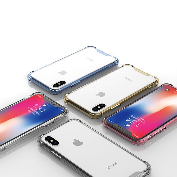 

shockproof tpu phone case for iphone 12 11 pro max xr xs max clear soft rose gold luxury case for iphone 6s 7 8 plus blue covers